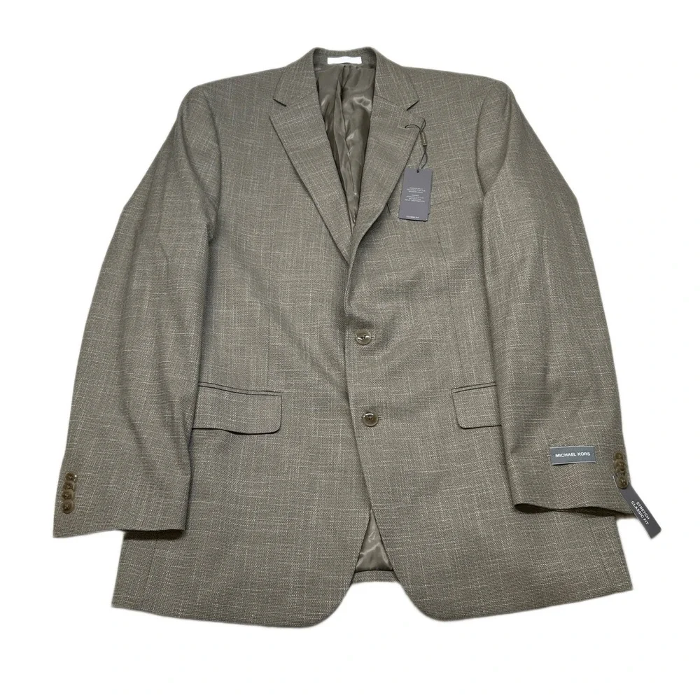 Michael Kors Kent Tan Sport Coat Mens 42L 42 Classic-Fit $295 NEW